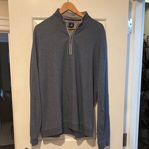 johnnie-O Heather Blue Zip-Up Sweater